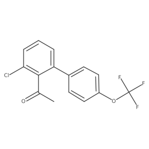 1-(3-Chloro-4'-(trifluoromethoxy)biphenyl-2-yl)-ethanone结构式