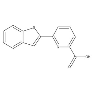6-[Benzo(b)thiophen-2-yl]picolinic acid结构式