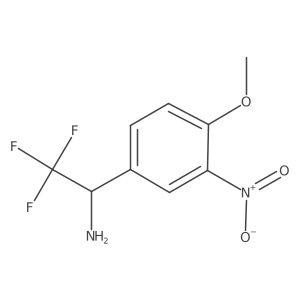 2,2,2-Trifluoro-1-(4-methoxy-3-nitrophenyl)ethan-1-amine结构式