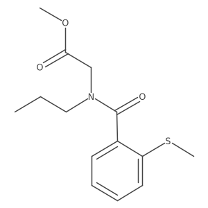 Glycine, N-[2-(methylthio)benzoyl]-N-propyl-, methyl ester结构式