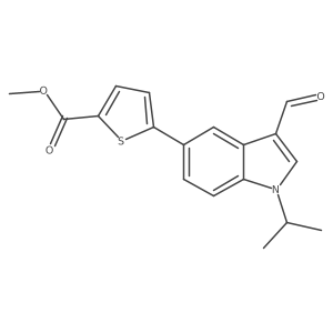 5-(3-Formyl-1-isopropyl-indol-5-yl)-thiophene-2-carboxylic acid methyl ester Structure