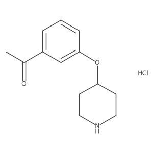 1-(3-(Piperidin-4-yloxy)phenyl)ethanone hydrochloride Structure