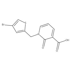 1-((4-Bromothiophen-2-yl)methyl)-2-oxo-1,2-dihydropyridine-3-carboxylic acid Structure