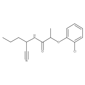 2-(2-chlorophenoxy)-N-(1-cyanobutyl)propanamide结构式