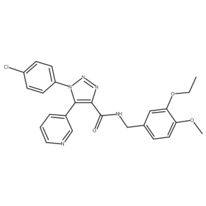1-(4-chlorophenyl)-N-(3-ethoxy-4-methoxybenzyl)-5-(pyridin-3-yl)-1H-1,2,3-triazole-4-carboxamide结构式