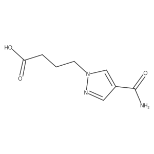 4-(4-carbamoyl-1H-pyrazol-1-yl)butanoic acid Structure