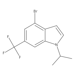 1H-Indole,4-bromo-1-(1-methylethyl)-6-(trifluoromethyl)-结构式
