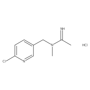 N-[(6-Chloropyridin-3-yl)methyl]-N-methylethanimidamide hydrochloride Structure