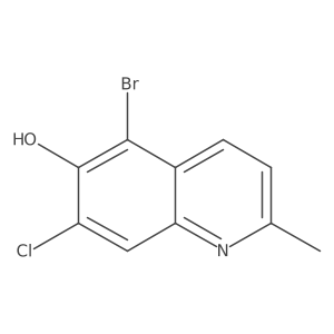 5-Bromo-7-chloro-2-methylquinolin-6-ol结构式