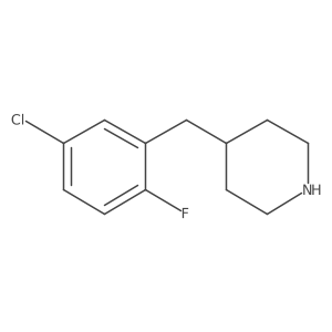4-[(5-Chloro-2-fluorophenyl)methyl]piperidine结构式