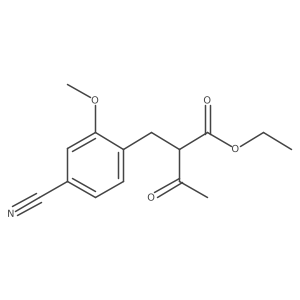 Ethyl 2-(4-cyano-2-methoxybenzyl)-3-oxobutanoate结构式