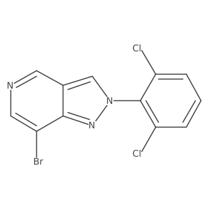 7-bromo-2-(2,6-dichlorophenyl)-2H-pyrazolo[4,3-c]pyridine Structure