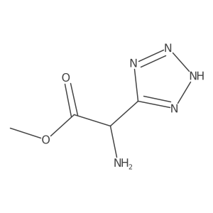 methyl 2-amino-2-(1H-tetrazol-5-yl)acetate结构式