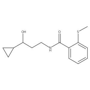 N-(3-cyclopropyl-3-hydroxypropyl)-2-(methylthio)benzamide Structure