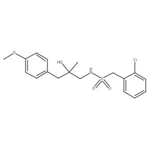 1-(2-chlorophenyl)-N-[2-hydroxy-3-(4-methoxyphenyl)-2-methylpropyl]methanesulfonamide结构式