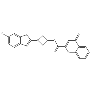 1-(6-fluorobenzo[d]thiazol-2-yl)azetidin-3-yl 4-oxo-4H-chromene-2-carboxylate结构式