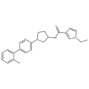 1-ethyl-N-(1-(6-(2-fluorophenyl)pyridazin-3-yl)pyrrolidin-3-yl)-1H-pyrazole-3-carboxamide结构式