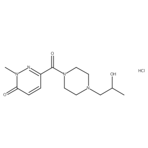 6-(4-(2-hydroxypropyl)piperazine-1-carbonyl)-2-methylpyridazin-3(2H)-one hydrochloride结构式