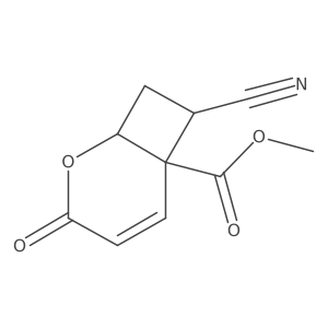 Methyl 7-cyano-3-oxo-2-oxabicyclo[4.2.0]oct-4-ene-6-carboxylate结构式