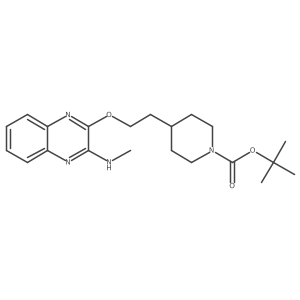 tert-Butyl 4-(2-((3-(methylamino)quinoxalin-2-yl)oxy)ethyl)piperidine-1-carboxylate结构式