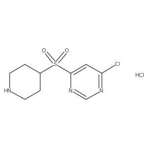 4-Chloro-6-(piperidin-4-ylsulfonyl)pyrimidine hydrochloride Structure