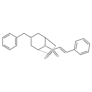 (1R,5S)-3-benzyl-8-((E)-styrylsulfonyl)-3,8-diazabicyclo[3.2.1]octane Structure