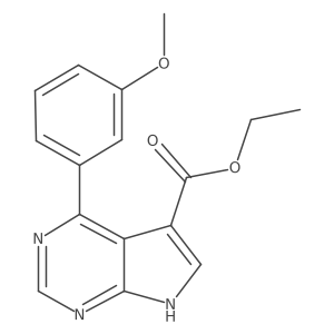 Ethyl 4-(3-methoxyphenyl)-7H-pyrrolo[2,3-d]pyrimidine-5-carboxylate Structure