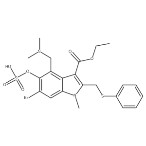 Umifenovir Sulfate Structure