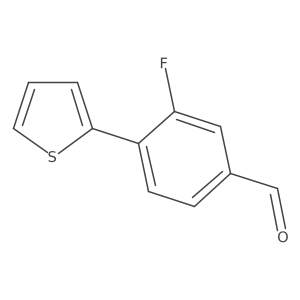 3-Fluoro-4-(thiophen-2-yl)benzaldehyde结构式