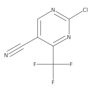 2-Chloro-4-(trifluoromethyl)pyrimidine-5-carbonitrile结构式