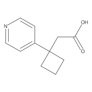 2-[1-(Pyridin-4-yl)cyclobutyl]acetic acid Structure