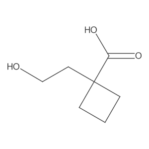 1-(2-Hydroxyethyl)cyclobutane-1-carboxylic acid结构式