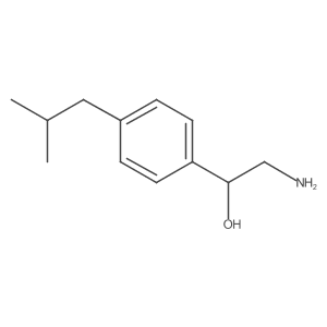 (1S)-2-amino-1-[4-(2-methylpropyl)phenyl]ethan-1-ol结构式