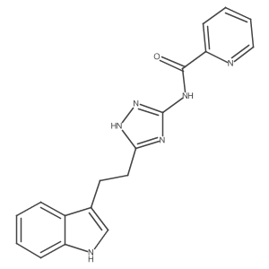 N-{3-[2-(1H-indol-3-yl)ethyl]-1H-1,2,4-triazol-5-yl}pyridine-2-carboxamide Structure