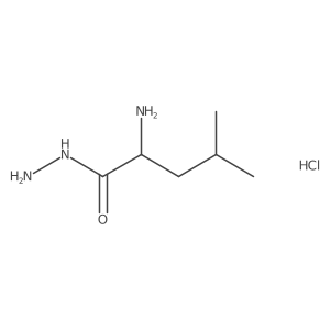 (2S)-2-amino-4-methylpentanehydrazide hydrochloride Structure
