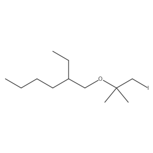 2-Ethyl-1-[(1-iodo-2-methylpropan-2-yl)oxy]hexane Structure