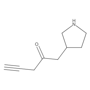 1-(Pyrrolidin-3-yl)pent-4-yn-2-one结构式