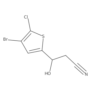 3-(4-Bromo-5-chlorothiophen-2-yl)-3-hydroxypropanenitrile Structure