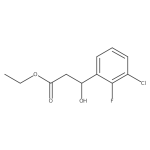 Ethyl 3-(3-Chloro-2-fluorophenyl)-3-hydroxypropanoate结构式
