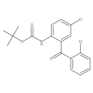 tert-butyl N-[4-chloro-2-(2-chlorobenzoyl)phenyl]carbamate结构式