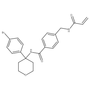 N-[4-(4-bromophenyl)oxan-4-yl]-4-[(prop-2-enamido)methyl]benzamide结构式