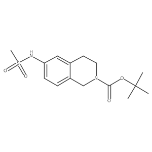tert-butyl 6-[(methylsulfonyl)-amino]-3,4-dihydro-isoquinoline-2(1H)-carboxylate结构式
