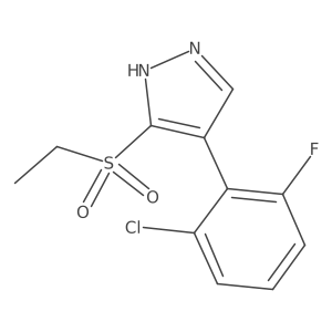 4-(2-Chloro-6-fluorophenyl)-3-(ethylsulfonyl)-1H-pyrazole结构式