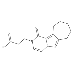 3-(1-Oxo-8,9,10,11-tetrahydro-1H-cyclohepta[3,4]pyrazolo[1,5-a]pyrazin-2(7H)-yl)propanoic acid Structure
