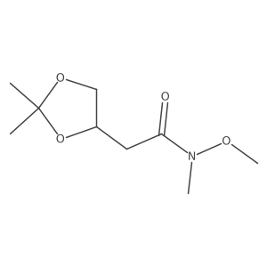 (4S)-N-Methoxy-N,2,2-trimethyl-1,3-dioxolane-4-acetamide结构式