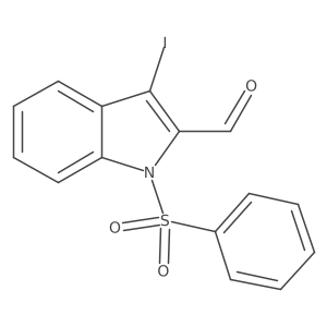 3-Iodo-1-(phenylsulfonyl)-1H-indole-2-carbaldehyde Structure