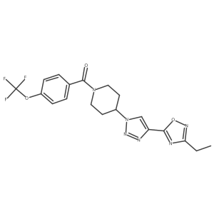 4-[4-(3-ethyl-1,2,4-oxadiazol-5-yl)-1H-1,2,3-triazol-1-yl]-1-[4-(trifluoromethoxy)benzoyl]piperidine Structure