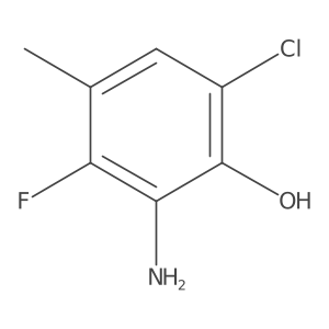 2-Amino-6-chloro-3-fluoro-4-methylphenol结构式