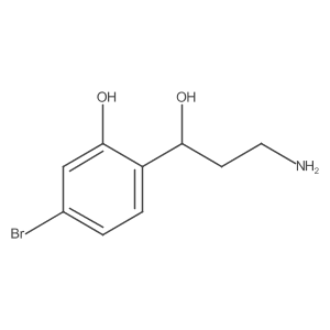 2-(3-Amino-1-hydroxypropyl)-5-bromophenol结构式