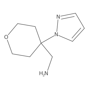 [4-(1H-pyrazol-1-yl)oxan-4-yl]methanamine结构式